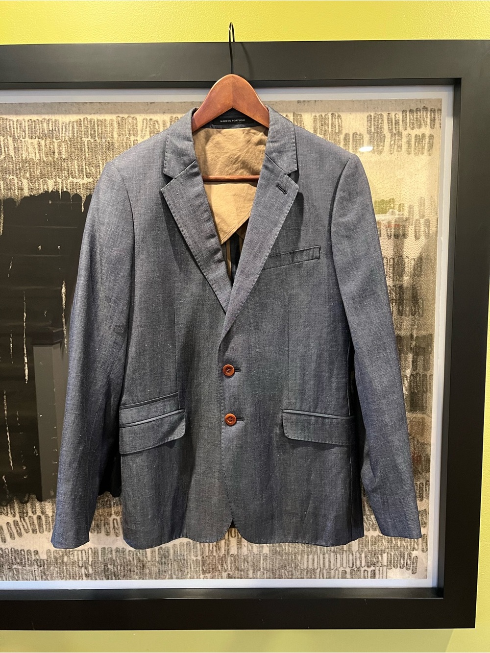 PS Paul Smith Blue Wool Linen Blazer 38/48